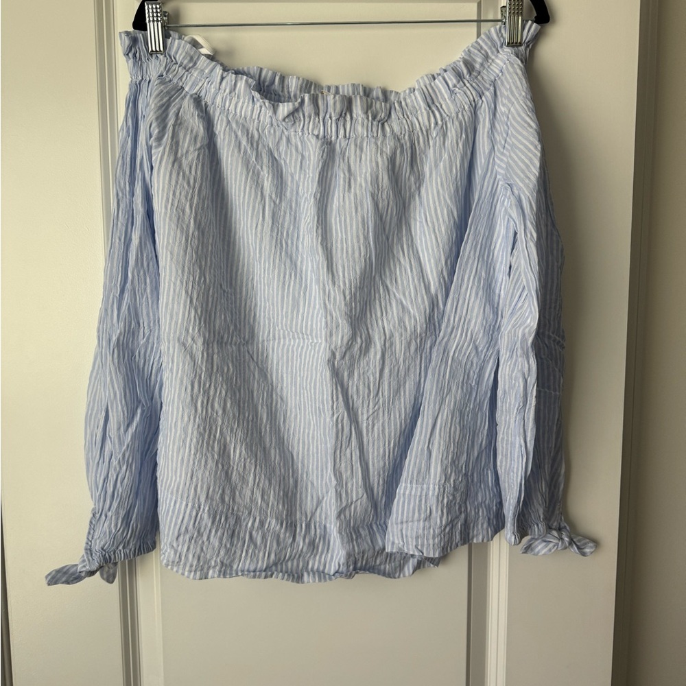 Lilly Pulitzer Light Blue Striped Shirt NWOT